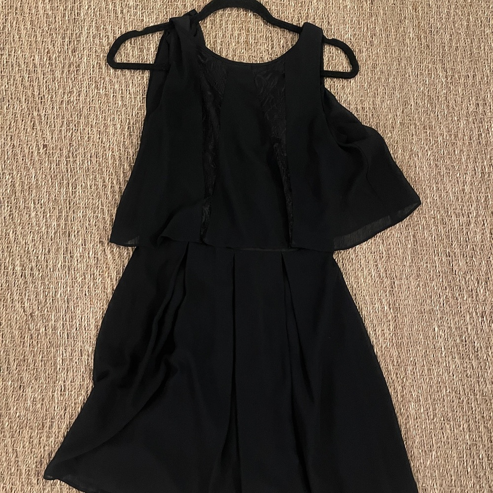 BCBG Black One Shoulder Mini Sundress